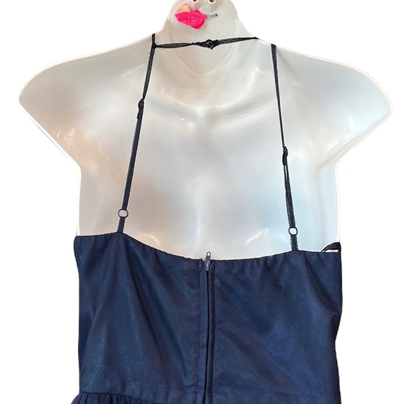 BEE Darlin Sweet Halter embellished Appliqué dress in Navy size 3/4. hom… - Picture 5 of 16